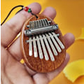 Miniatyrbillede 7 af 7: 1 stykker Træ Mini Tommelfinger Klaver Musikalsk Legetøj 8 Tones Bærbar Begynder Finger Klaver