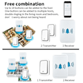 Miniatyrbild 4 av 6: Smart Dörrklocka Wifi Trådlös Ring Dörrklocka Självdriven Knapp Vattentät Klockspel Smart liv