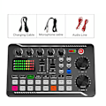 Miniatyrbilde 5 av 6: Profesjonell Bluetooth-kompatibel Studio opptak for telefon PC lyd miksing konsoll forsterker live musikk mikser