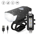 Miniatyrbillede 2 af 9: USB Genopladelig Vandtæt Cykel Lampe Lommelygte