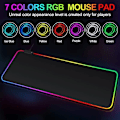 Miniatyrbillede 2 af 7: 1 piece Large Gaming Mouse Pad Light Modes Touch Control Extended Soft Computer keyboard