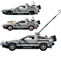 Miniatyrbilde 5 av 6: Tilbake til fremtiden Time Machine DeLoreanBuilding Blocks Construction Bil Klosser Leker For Barn