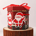 Miniatyrbild 11 av 11: 10 bitar jul fest present box med portabelt rep jul present papper box för kaka godis äpple god jul förpackningar tillbehör