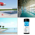 Miniatyrbillede 2 af 5: Vand Test Papir 7i1 pH alkalinitet Nitrit Klor Brom KH GH NO2 NO3 Hårdhed Test Strips
