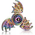 Miniatyrbillede 7 af 7: Dragon Wings Eye Tri Fidget Spinner Metal Hand Spinner Lav støj Høj Speed Fokus Legetøj med Stål Selvsmørende Leje