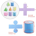 Miniatyrbild 3 av 5: 8 bitar transparent geometriska former block montessori leksaker