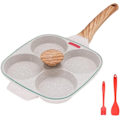 Miniatyrbillede 4 af 7: Non-stick æg stege pande med visuel glas låg 4-hullers pandekagemaskine