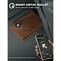 Miniatyrbillede 2 af 7: Crazy Hest Læder Dollar Clip Simple RFID Mænd's pung med Air Tag cover