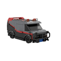 Pikkukuva 2 / 3: Tekninen Auto A-tiimi pakettiauto SWAT Tiimi Kuorma-auto High-Tech Rakennus Blocks MOC Kaupunki poliisi asema auto tiili lelu