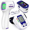 Miniatyrbillede 1 af 6: Tensiometer Hjerte Rate Puls Meter BP Monitor Rask Digital Arm Blod tryk meter