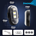 Miniatyrbillede 3 af 8: Motorcykel LED RGB Advarsel Lys Universal Mini Signal Lys
