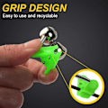 Miniatyrbillede 5 af 7: 5 stykker Fiskeri bid alarmer fiskeri stang klokke stang klemme spids clip klokker ring grøn ABS fiskeri tilbehør udendørs metal