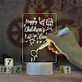 Miniatyrbilde 5 av 7: Gjennomsiktig Lysende LED Natt Lys USB Lysende Akryl Natt Lys Slettbart Skriv Beskjed Tavle Kalender Desktop Ornamenter