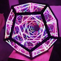 Miniatyrbillede 7 af 7: Infinity Dodecahedron Farve Kunst Lys Fantasy Geometri Rum LED Kunst Lampe