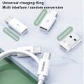 Miniatyrbild 5 av 8: 60W 4in1 USB C kabel Till USB Typ C för Macbook Iphone Snabb laddning Data Wire Micro Lightning Cable Set