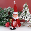 Miniatyrbilde 3 av 7: Rød jul alv dukke jule pynt jule bord jule tre pynt