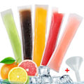 Miniatyrbillede 1 af 7: 100 stykker Engangs Is Pop Mug Taske Stor Frys Popsicle Forseglede poser DIY Juice Yogurt Smoothie Taske Med tragt