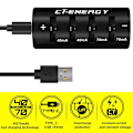 Miniatyrbild 4 av 7: LED Display 3,7V 3,6V 4 Slot Lithium Batteri Laddare för USB Snabb laddare