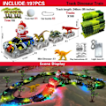 Miniatyrbillede 7 af 9: Jul Dinosaur Legetøj Create A Dinosaur World Road Race-Flexible Track Santa Claus Bil