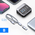 Pikkukuva 3 / 4: USB 3.2 telakka asema keskitin tyyppi C 10Gbps jakaja kytkin telakka moni portti liitäntä