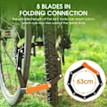 Miniatyrbild 3 av 7: Fällbart Cykel Lås Säkerhet Stöldskydd Cykling Lås MTB Väg Cykel Tillbehör