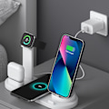 Pikkukuva 8 / 8: Paras laatu 5 In 1 Langaton laturi jalusta iPhone 15 14 13 12 11 X Apple Watch Airpods pöytä puhelin laturit telakka  asema