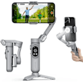 Miniatyrbild 1 av 6: Handhållen Gimbal Stabilisator 3-Axis Smart X Pro Professional för Smartphone Trådlös Laddning OLED Display LED Ljus Fokus Hjul