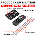 Miniatyrbilde 7 av 7: Bluetooth 5.0 MP3 Dekoder Bord 2*40W 80W Forsterker Lyd spiller