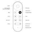 Miniatyrbild 6 av 6: Lämplig för Google GOOGLE CHROMECAST GOOGLE TV Google Voice Set-Top Box Remote Control