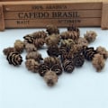 Miniatyrbilde 7 av 7: 10 stk 3CM  Naturlig Billig Mini furu nøtter Kunstig Fask frukt grønnsak til hjemmet pynt jule tre pynt