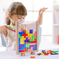 Miniatyrbild 4 av 7: Färgglatt 3D pussel trä tangram matematik leksaker  intellektuell pedagogisk leksak för barn