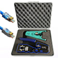Miniatyrbild 2 av 8: Crimp Verktyg Pass Through Crimper Cutter for Cat6a Cat6 Cat5 Cat5e 8P8C Modular Connector Ethernet Crimp Verktyg