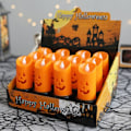 Pikkukuva 2 / 5: 1 kpl Halloween kynttilä valo LED kynttilänjalka lamppu halloween juhla koristelu rekvisiitta kurpitsa kynttilä valo
