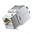 Miniatyrbild 1 av 7: Skärmad CAT8 Cat7 Cat6a Keystone Jack RJ45 Verktygslös Typ Zink Legering Modul Adapter Koppling