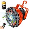 Pikkukuva 1 / 5: 5200mAh LED Camping tuuletin valot ulko USB ladattava tuuletin