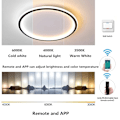 Miniatyrbild 2 av 6: Professionell Lätt Lyx Modern Svart LED Tak Lampa Kreativ Rund Atmosfäriskt Tak Ljus