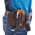 Miniatyrbild 5 av 5: Läder bälte väska handgjorda EDC läder fodral utomhus bärbar verktyg fodral
