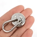Miniatyrbilde 2 av 7: 4  stykker Sterk Neodym Magnetisk kroker 360°Roterende Karabiner Magnet Ring Nøkkelring krok