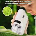 Miniatyrbild 2 av 7: Mini Pocket Microscope Kit 60 To120x Portable Laboratory Microscope Med LED Light
