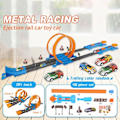 Miniatyrbild 5 av 6: Stunt Speed Dubbel Bil Hjul Modell Racing Spår Gör-det-själv Sammansatt Rail Kits Katapult Räls Bil Racing Pojke leksaker