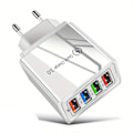 Miniatyrbilde 1 av 5: Multi Port 4 USB Quick Charge 3.0 For Telefon Adapter Nettbrett Bærbar Vegg lader Rask lader