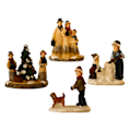 Miniatyrbillede 6 af 6: Jul Figurin Ornament Hus Opvarmning Fest Letvægts Alsidig Stabil Base Desktop Statue