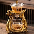 Miniatyrbillede 4 af 7: Kreativ Dragon Glas Tekande Magnetisk Diversion Roterende Dæk Skål Vand Te kop