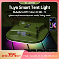Miniatyrbilde 2 av 8: Camping Lantern Oppladbar LED Smart Lys Bluetooth Kontroll av Tuya APP Musikk Sync RGB LED Telt Belysning 13500mAh Utendørs 80W