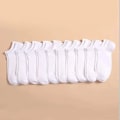 Miniatyrbillede 9 af 9: 10 par unisex afslappet almindelig farve båd strømper tynde åndbar komfortabel anti lugt svedabsorberende lav cut ankel sokker
