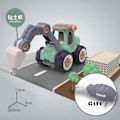 Miniatyrbilde 5 av 10: Barn's Demontering og montering Gjør-det-selv Mutter Montering Utdanningsteknisk ingeniør Kjøretøy gravemaskin