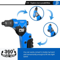 Miniatyrbild 3 av 7: 360° Svivel huvud nit mutter pistoler 3 i 1 hand nitare om ärm mutter gängat verktyg