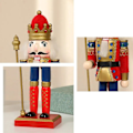 Miniatyrbillede 5 af 8: Jul Nøddeknækker Hånd malet Træ Konge Trommeslager Soldat Dukke Håndværk Jule Dekoration