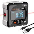 Miniatyrbillede 1 af 6: Laser Digital Protractor Inklinometer Laser Level Lineal USB Opladbar