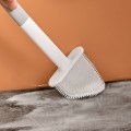 Pikkukuva 5 / 8: WC harja setti seinä asennettu wc harja tyhjennys pidikkeellä silikoni tasainen pää